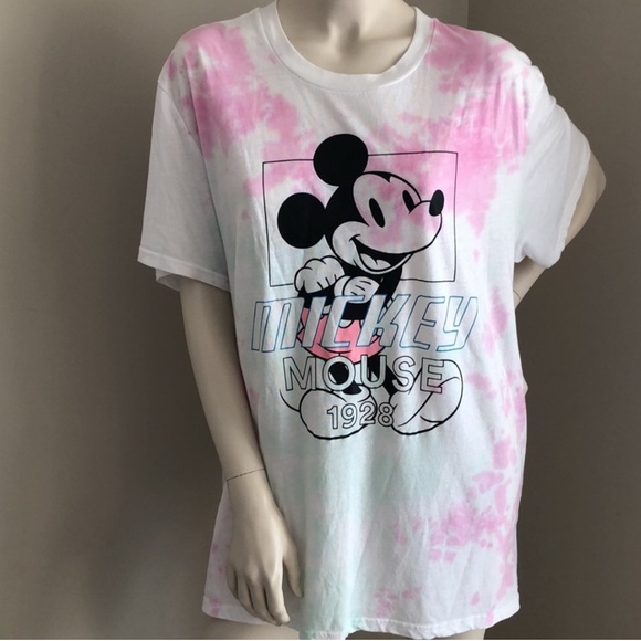 Vintage Tops - Vintage Mickey Mouse Tie-Dye T-Shirt